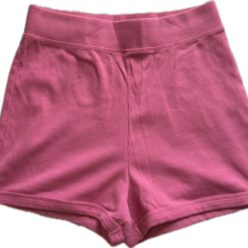 Zara Pink Ribbed Shorts